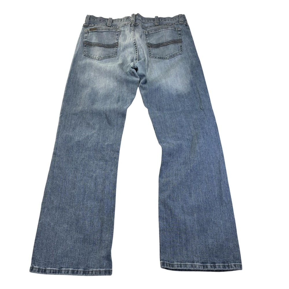 Ariat M7 Rocker Boot Jeans Mens 36x32 Blue Light Wash Bootcut Denim Distressed